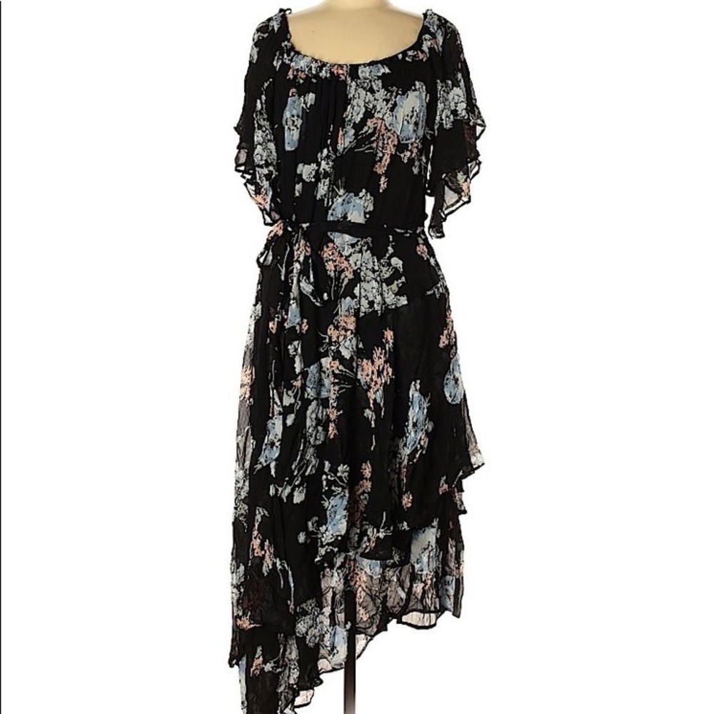 Ghost London Black floral Dress